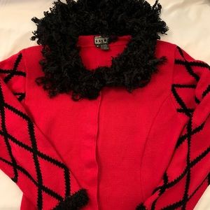 Berek red & black cardigan sweater….size M….